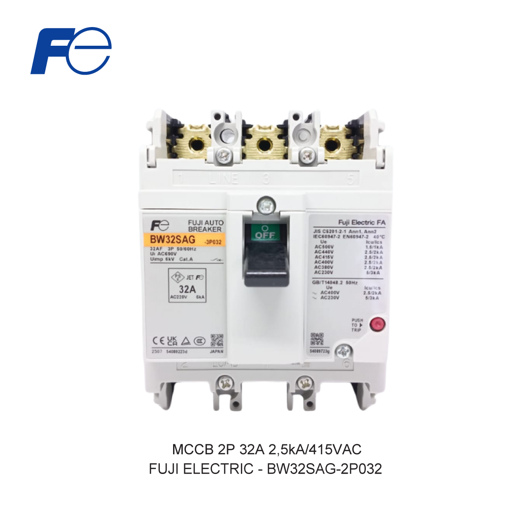 MCCB 2P 32A 2,5kA/415VAC