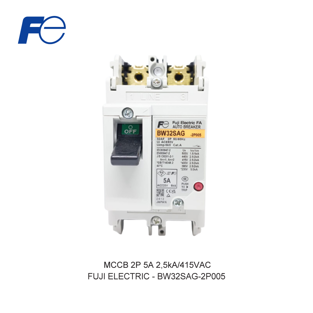 MCCB 2P 5A 2,5kA/415VAC
