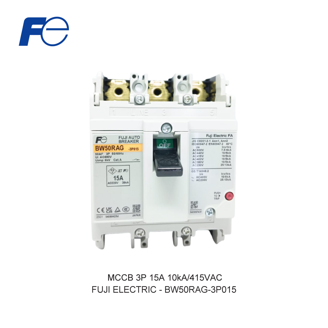 MCCB 3P 15A 10kA/415VAC