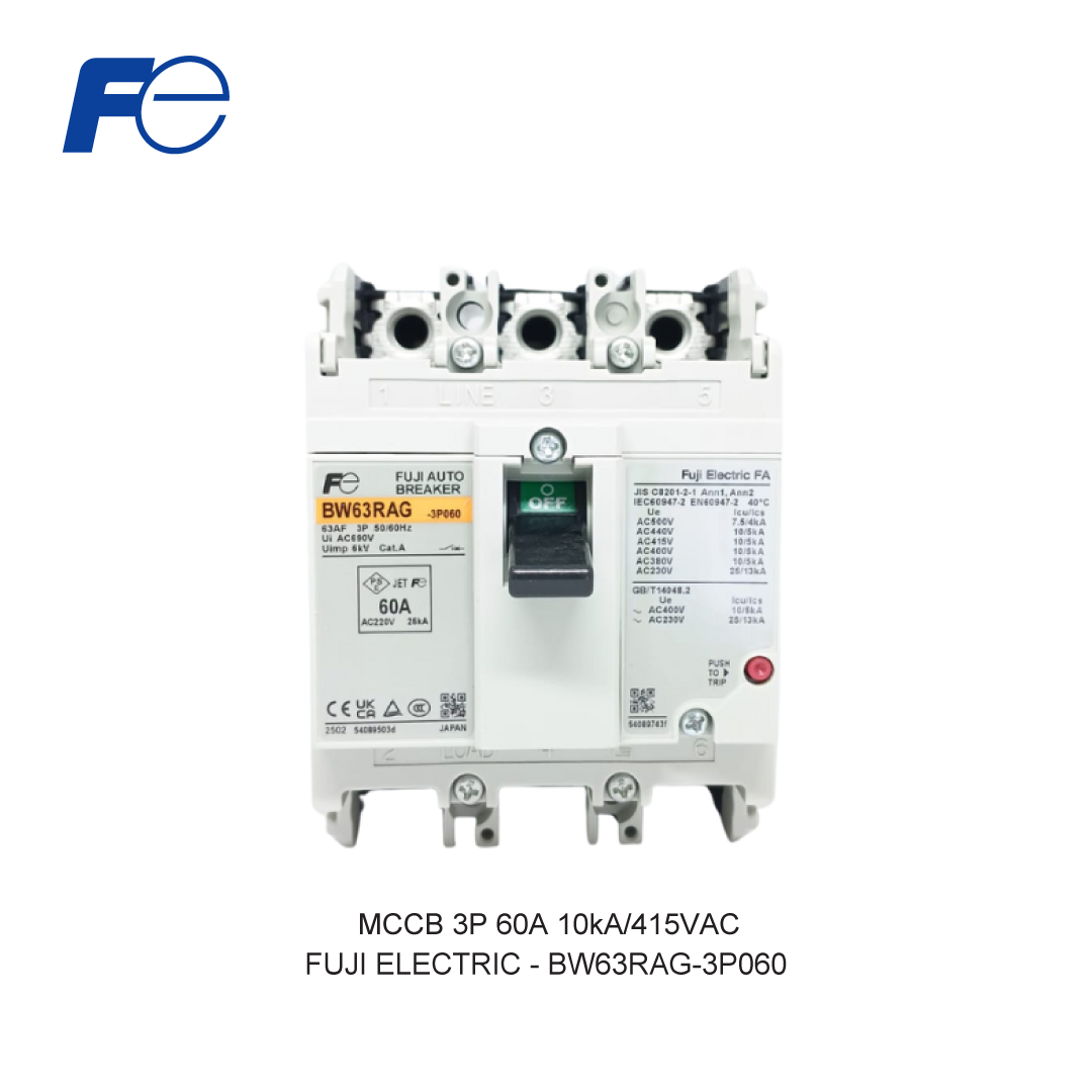 MCCB 3P 60A 10kA/415VAC
