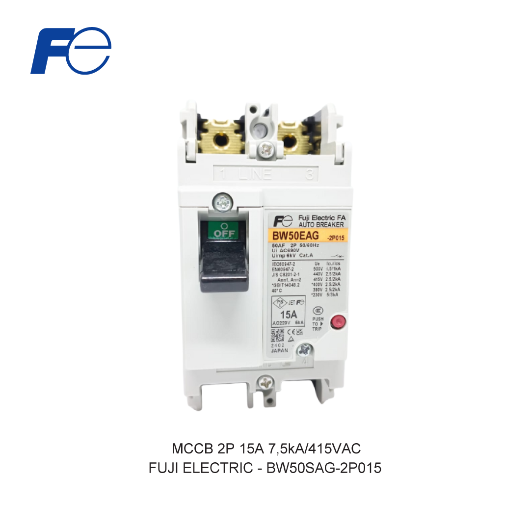 MCCB 2P 15A 7,5kA/415VAC
