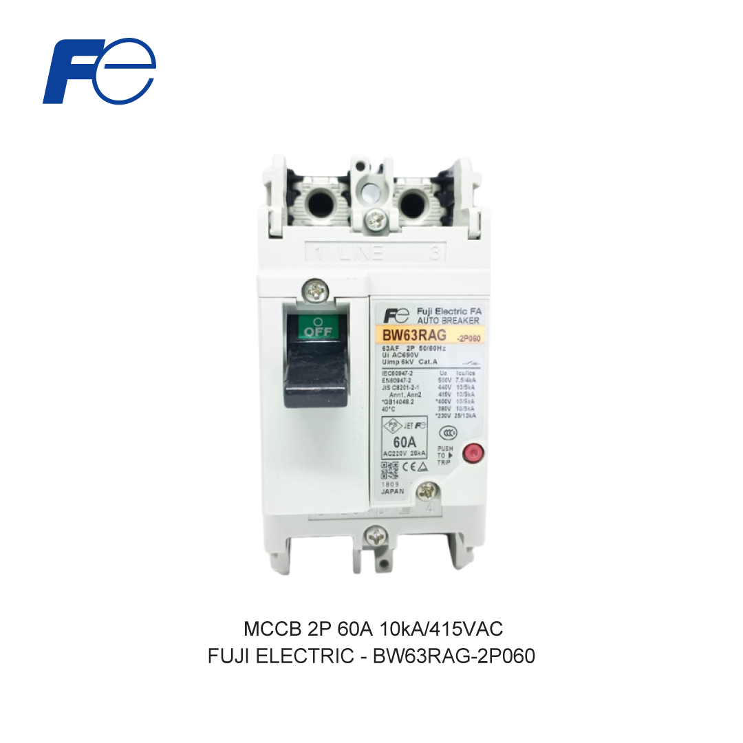 MCCB 2P 60A 10kA/415VAC