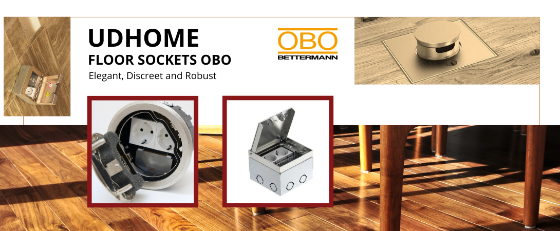 OBO FLOOR SOCKET, ELEGANT AND FUNCTIONAL HIDDEN ELECTRICAL CONNECTION