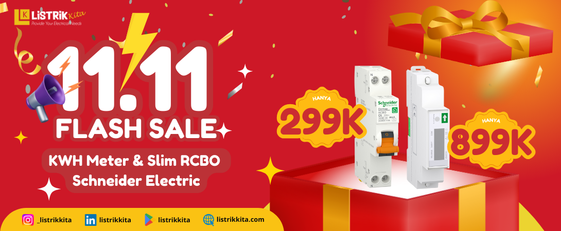 PROMO FLASH SALE 11.11 SLIM RCBO AND KWH METER SCHNEIDER ELECTRIC